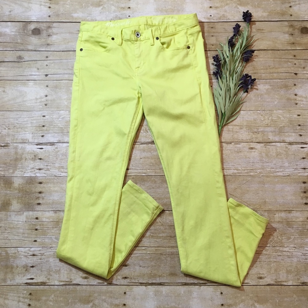 Madewell Bright Yellow Skinny Skinny Jeans